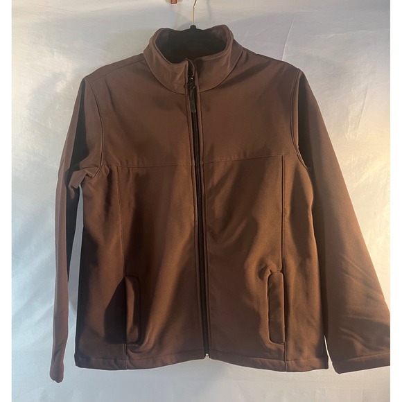 Hartwell Jackets & Blazers - Hartwell Womens Cocoa Brown Softshell Full Zip Fleece Lined Jacket 5005 WH64 MD